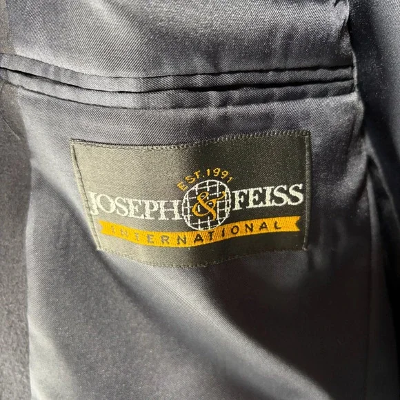 Joseph Feiss Lanificio Cashmere Wool Blazer Sport Coat Men 40S Navy Blue 2 Btn - Picture 3 of 14